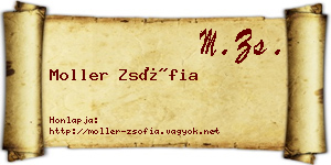 Moller Zsófia névjegykártya